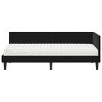 vidaXL Cadre de lit d'angle avec matelas 2 pc Noir 80 x 200 cm Velours