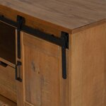 vidaXL Meuble TV HALDEN avec porte coulissante 110x40x60cm bois massif