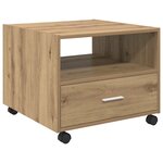 vidaXL Table basse chêne artisanal 55 x 55 x 45 cm Bois d'ingénierie