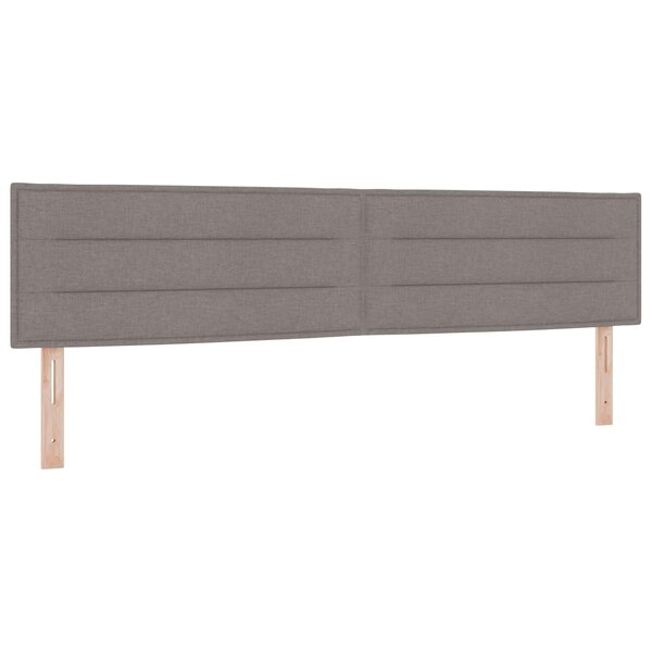 vidaXL Tête de lit LED avec bandes LED Taupe 200 cm tissu