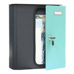 Profirst ziefen boîte aux lettres anthracite turquoise