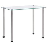 vidaXL Tables gigognes 3 Pièces Transparent Verre trempé