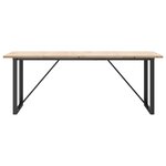 vidaXL Table à manger cadre en O 200x100x75 5 cm bois pin massif acier
