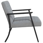 vidaXL fauteuil Gris clair 59 x 75 x 78 cm tissu
