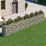 vidaXL Lit surélevé à gabion Fer galvanisé 610x50x100 cm