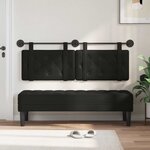 vidaXL Tête de lit suspendue Noir Simili cuir