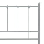 vidaXL Cadre de lit Gris Métal 120x200 cm