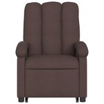 vidaXL Fauteuil inclinable de massage électrique Marron foncé Tissu