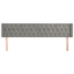 vidaXL Tête de lit avec oreilles Gris clair 203x16x78/88 cm Velours