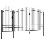vidaXL Portail de jardin Acier 2 45 x 4 m Noir