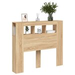 vidaXL Tête de lit à LED chêne sonoma 120x18 5x103 5cm bois ingénierie