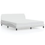 vidaXL Cadre de lit Dover blanc 180x200 cm similicuir