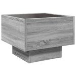 vidaXL Table d'appoint et LED sonoma gris 40x40x30cm bois d'ingénierie