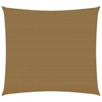 vidaXL Voile d'ombrage 160 g/m² Taupe 2x2 m PEHD