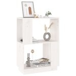 vidaXL Bibliothèque/Séparateur de pièce Blanc 51x25x70 cm Pin solide
