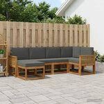 vidaXL Ensemble de canapés d'extérieur 6 pc Naturel et Anthracite