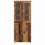 vidaXL Haut Armoire 2 Pièces Bois ancien Bois d'ingénierie