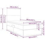 vidaXL Lit de rangement LED avec matelas Bleu 100 x 200 cm Tissu