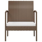 vidaXL Salon de jardin 8 Pièces avec coussins résine tressée marron