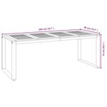 vidaXL Table de jardin et pieds en forme de U 200x90x75 cm bois acacia
