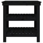 vidaXL Banc de travail Noir 78 5x50x80 cm Bois de pin massif