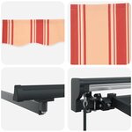 vidaXL Auvent Rétractable Jaune et Orange 450x300 cm tissu