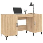 vidaXL Bureau chêne sonoma 140x50x75 cm bois d'ingénierie