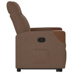 vidaXL Fauteuil inclinable Marron Tissu