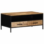vidaXL Table basse Marron 90 x 50 x 40 cm Bois de manguier massif