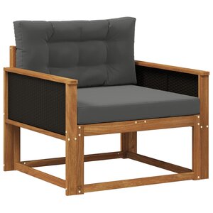 vidaXL Sofa de milieu extérieur Bois d'Acacia Massif Naturel