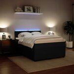 vidaXL Sommier à lattes de lit avec matelas Noir 140x190 cm Velours