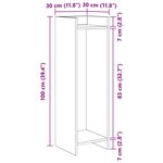 vidaXL Support de Plante Gris béton 30 x 30 x 100 cm Bois d'ingénierie