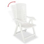 vidaXL Ensemble à manger de jardin 3 Pièces Blanc Polypropylène