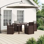 vidaXL Ensemble de salle à manger pour jardin avec coussin 5 Pièces PP