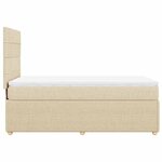 vidaXL Sommier à lattes de lit et matelas Crème 90x190 cm Tissu