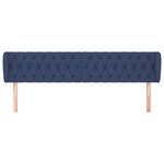 vidaXL Tête de lit avec oreilles Bleu 183x23x78/88 cm Tissu