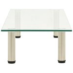 vidaXL Meuble TV Transparent 80x35x17 cm Verre trempé