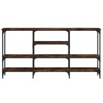 vidaXL Table console chêne fumé 160x29x80 cm bois d'ingénierie