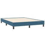 vidaXL Sommier à lattes de lit et matelas bleu foncé 160x210cm velours