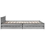 vidaXL Cadre de lit avec tiroirs sans matelas sonoma gris 140x200 cm