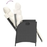 vidaXL Ensemble à manger de jardin coussins 7Pièces Noir Résine tressée