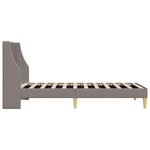 vidaXL Cadre de lit avec tête de lit Taupe 90 x 200 cm tissu