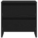 vidaXL Cabinet de chevet avec tiroir Chêne noir 45 x 34 x 44.5 cm