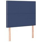 vidaXL Sommier à lattes de lit avec matelas Bleu 100x200 cm Tissu
