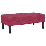 vidaXL Banc Rouge vin 113x57x39 cm en velours
