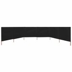 vidaXL Paravent 6 panneaux Tissu 800 x 80 cm Noir