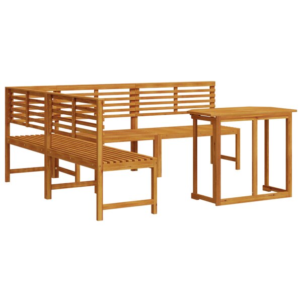 vidaXL Ensemble de dining de jardin en bois d'acacia 4 pièces