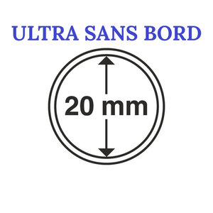 Capsules rondes sans bord ULTRA pour monnaies de collection. Diamètre intérieur - 20 mm
