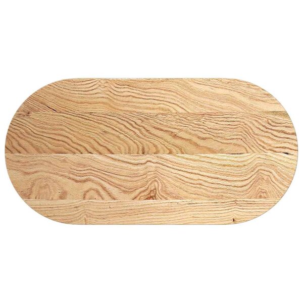 vidaXL Dessus de table 100x50x4 cm bois de chêne massif ovale