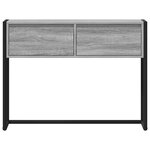 vidaXL Table d'appoint Gris Sonoma 100 x 36 x 75 cm Bois d'ingénierie